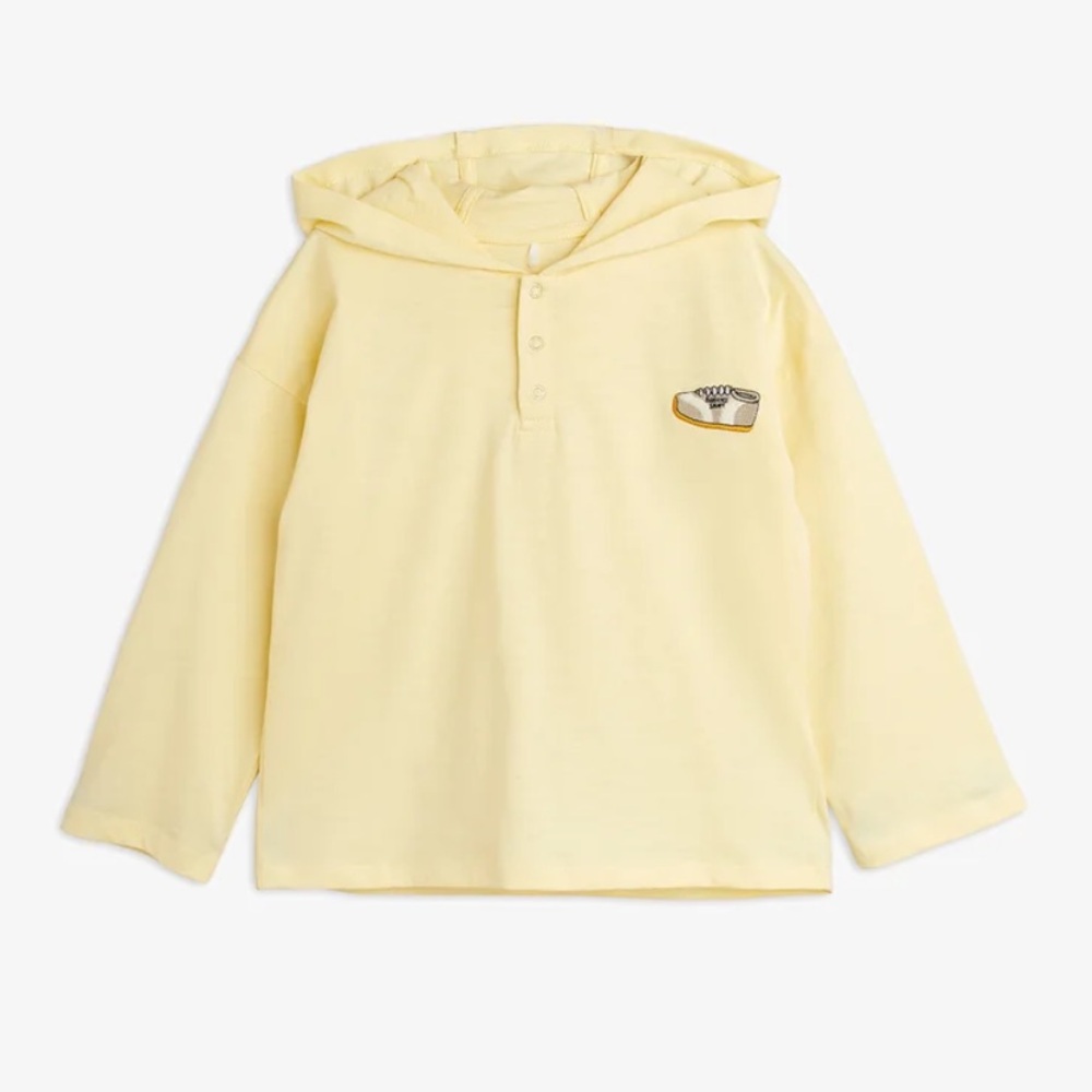 Mini Rodini Desiger sneaker logo L/S hoodie 100% Cotton Neck Opening Snaps 9-18m